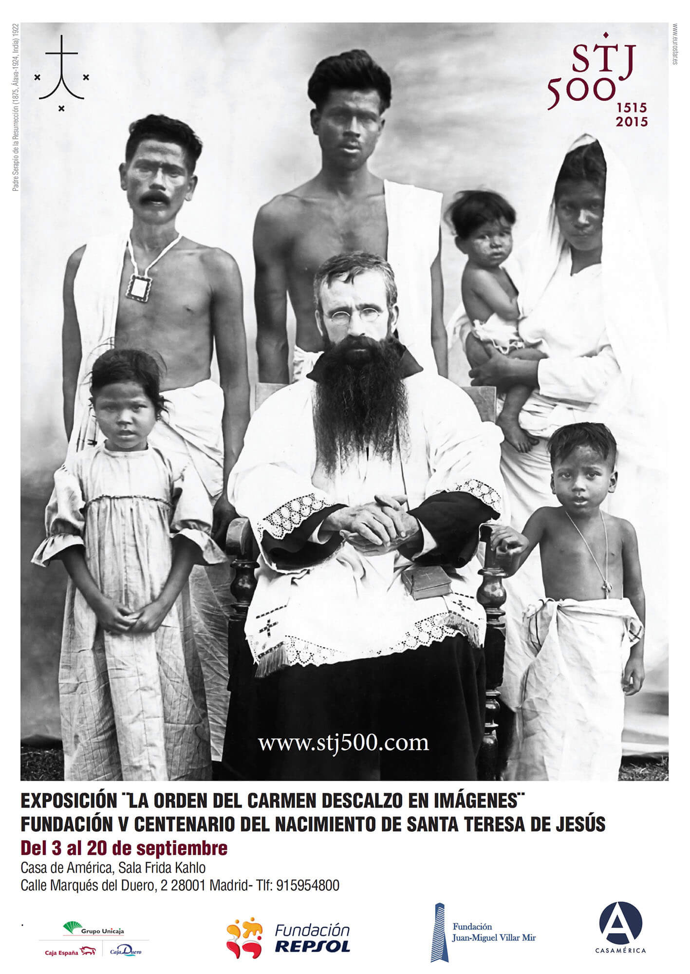 Exhibition poster — 'La Orden del Carmen Descalzo en Imágenes', Casa de América (Sala Frida Kahlo), Madrid, 3–20 September 2015