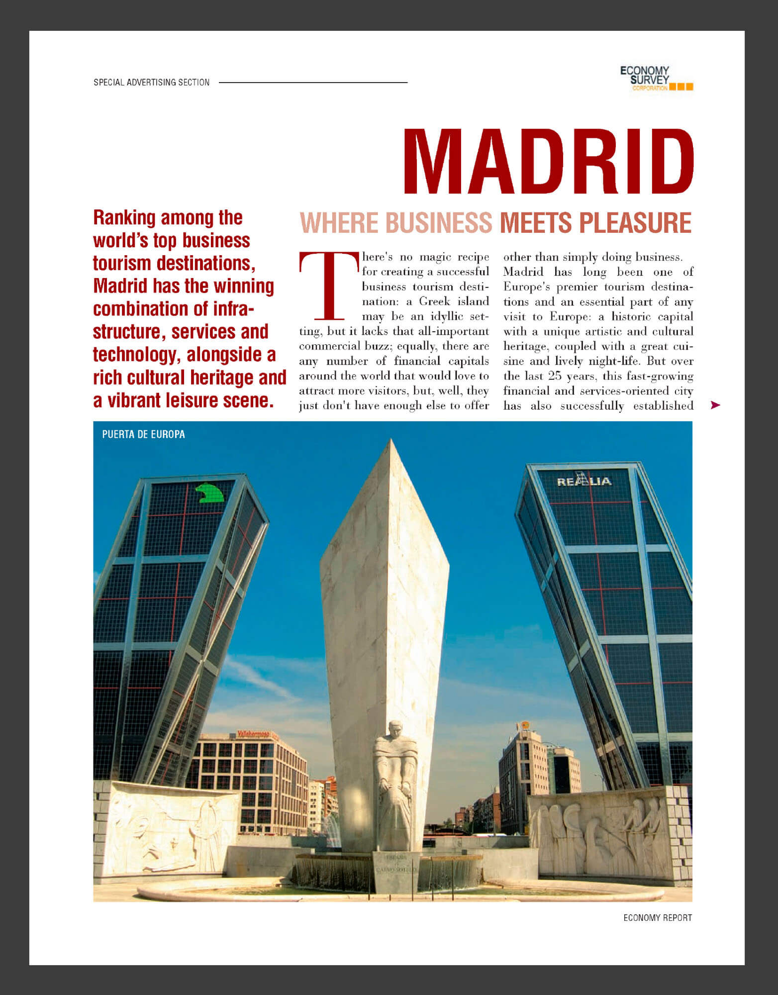 The Economic Observer — Madrid, where business meets pleasure