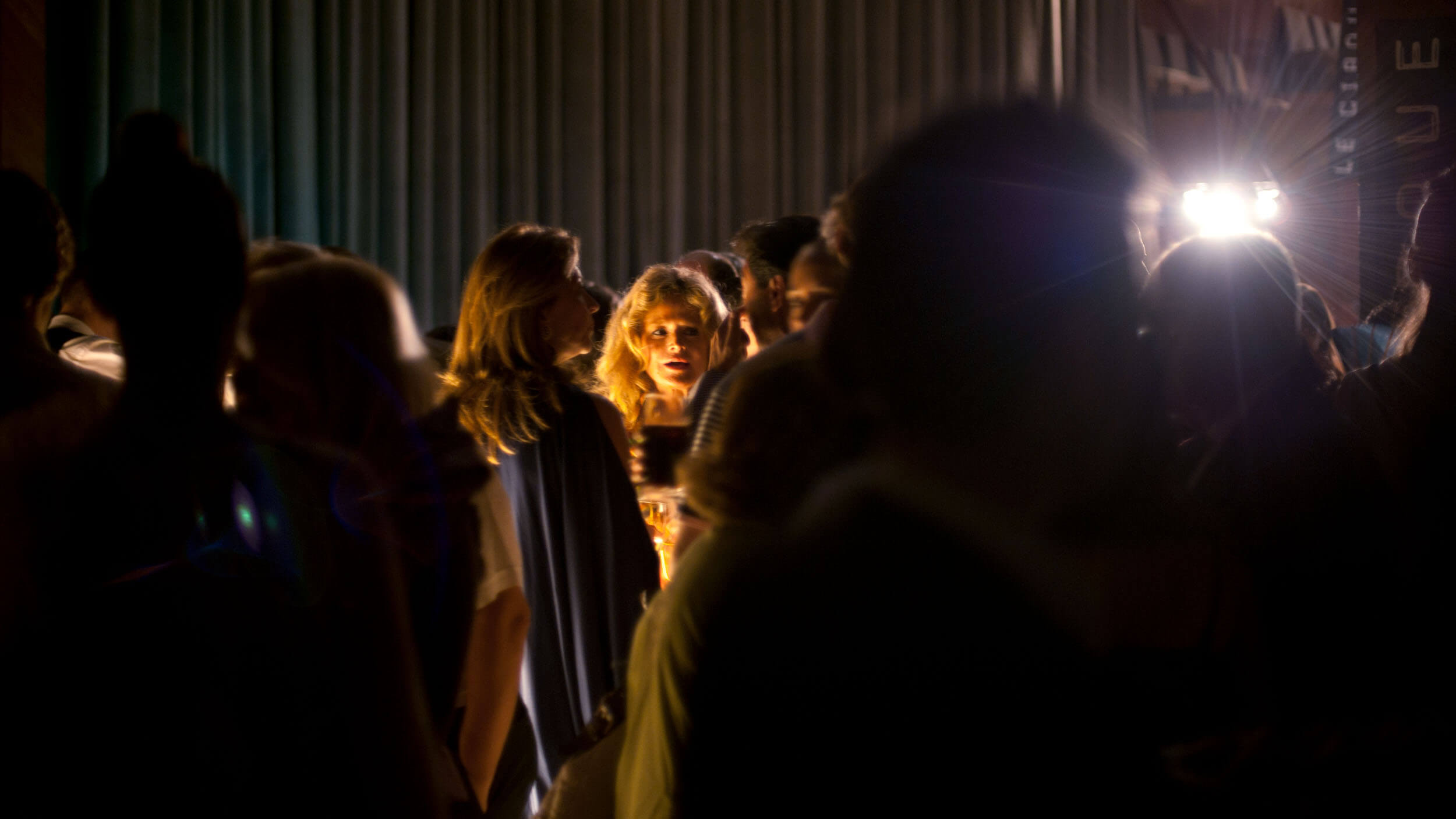 Press photography amid the crowd at a Le Cirque launch