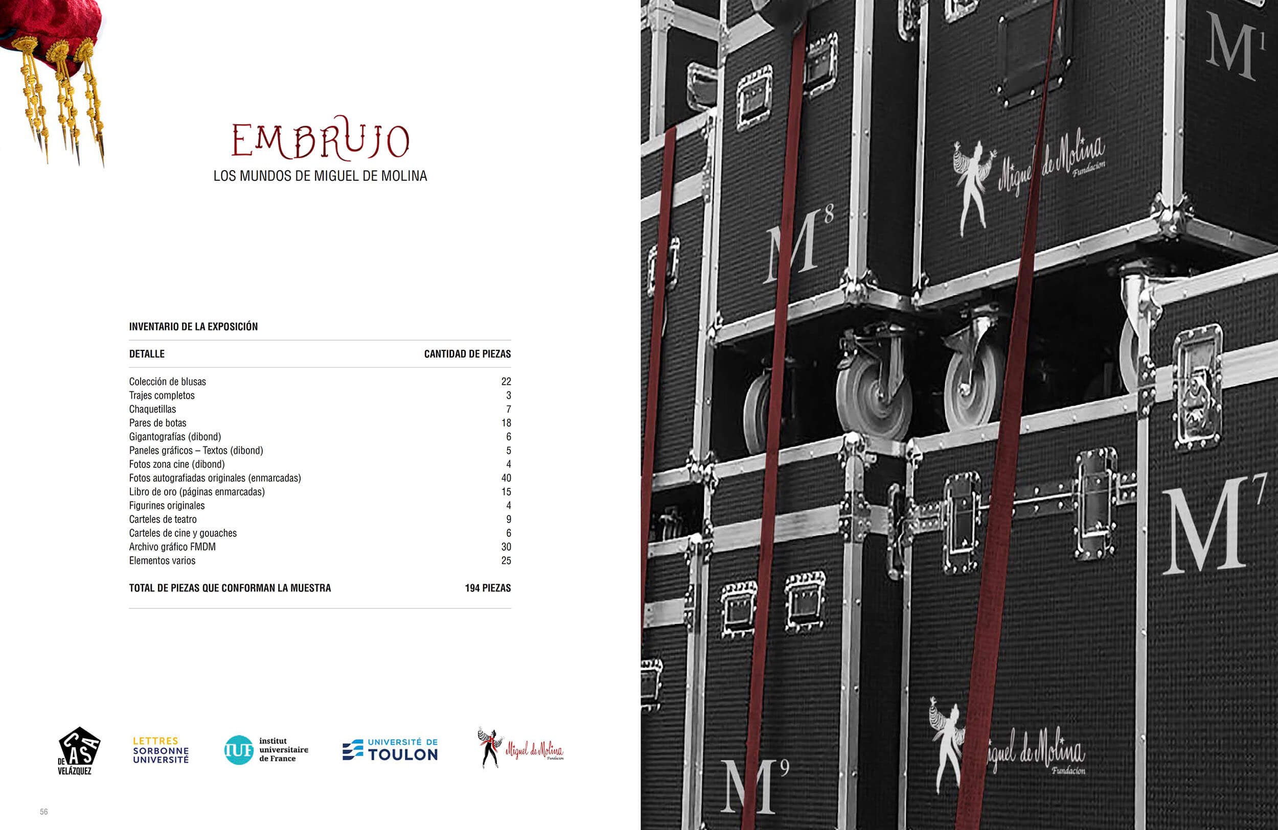 Embrujo — exhibition inventory and touring road cases