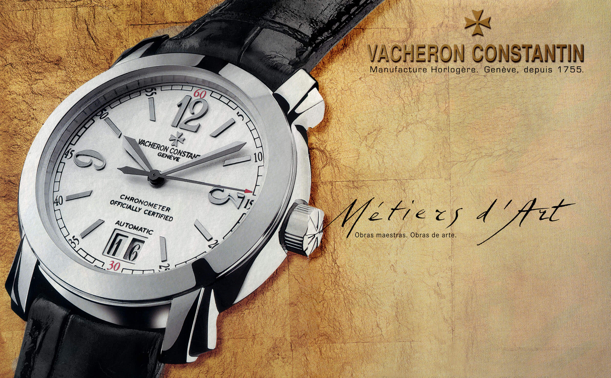 Vacheron Constantin advertisement — Métiers d'Art, Manufacture Horlogère since 1755