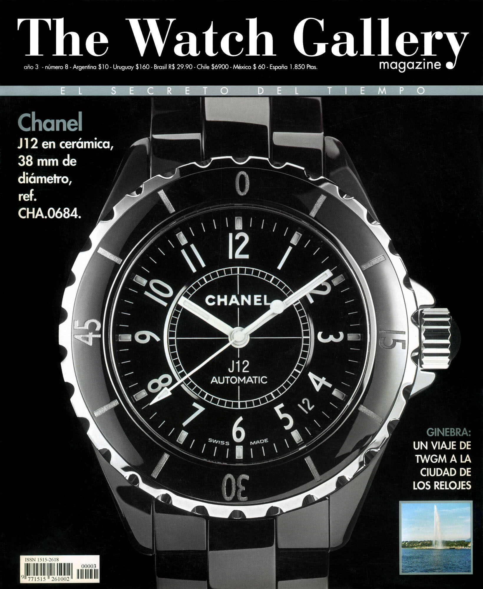 The Watch Gallery Magazine cover — Chanel J12