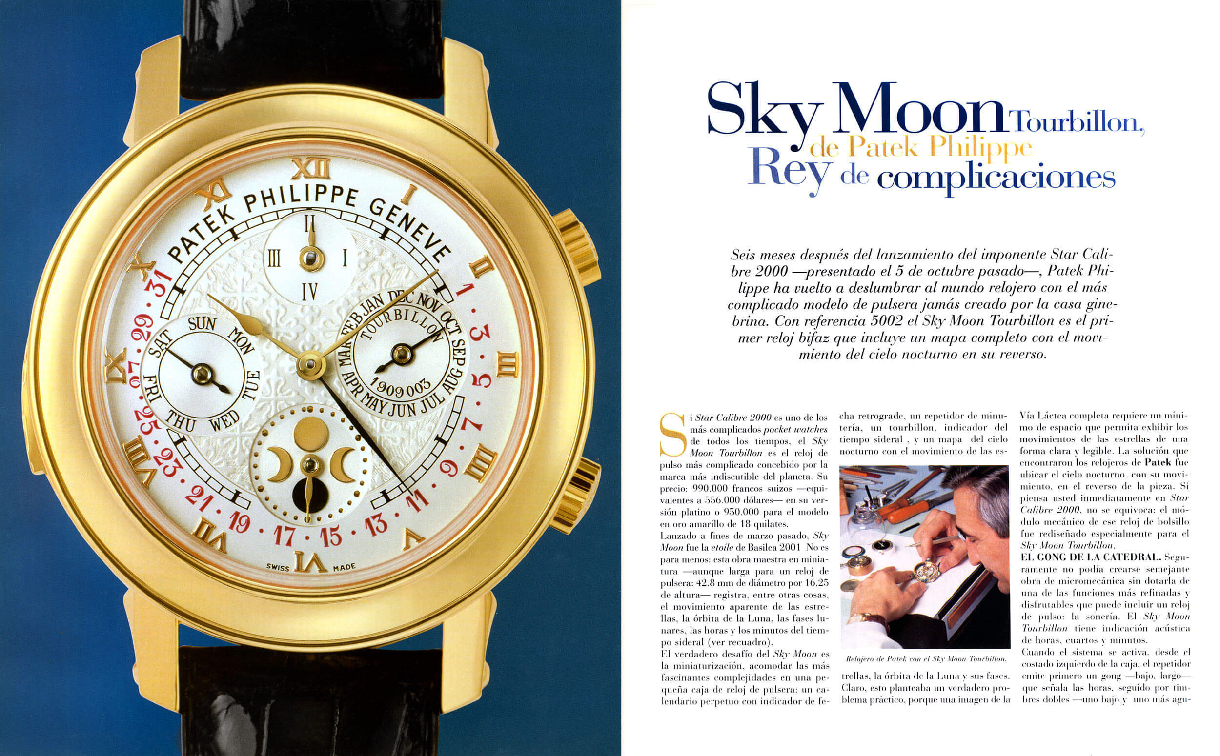 Editorial spread — Patek Philippe Sky Moon Tourbillon feature