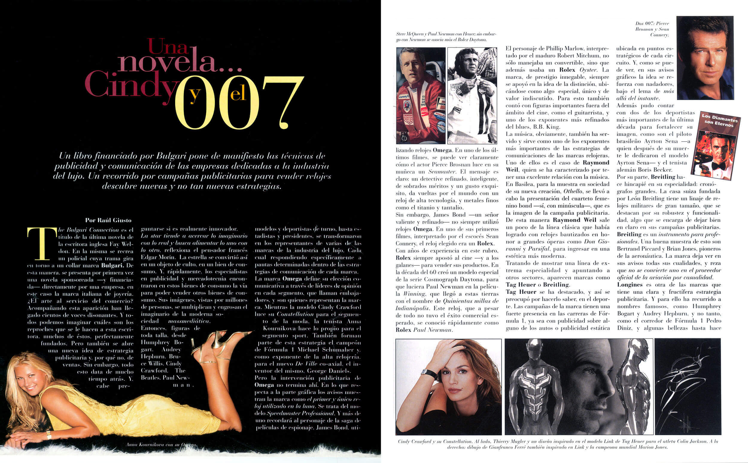 Editorial spread — 'La novela 007', fashion editorial