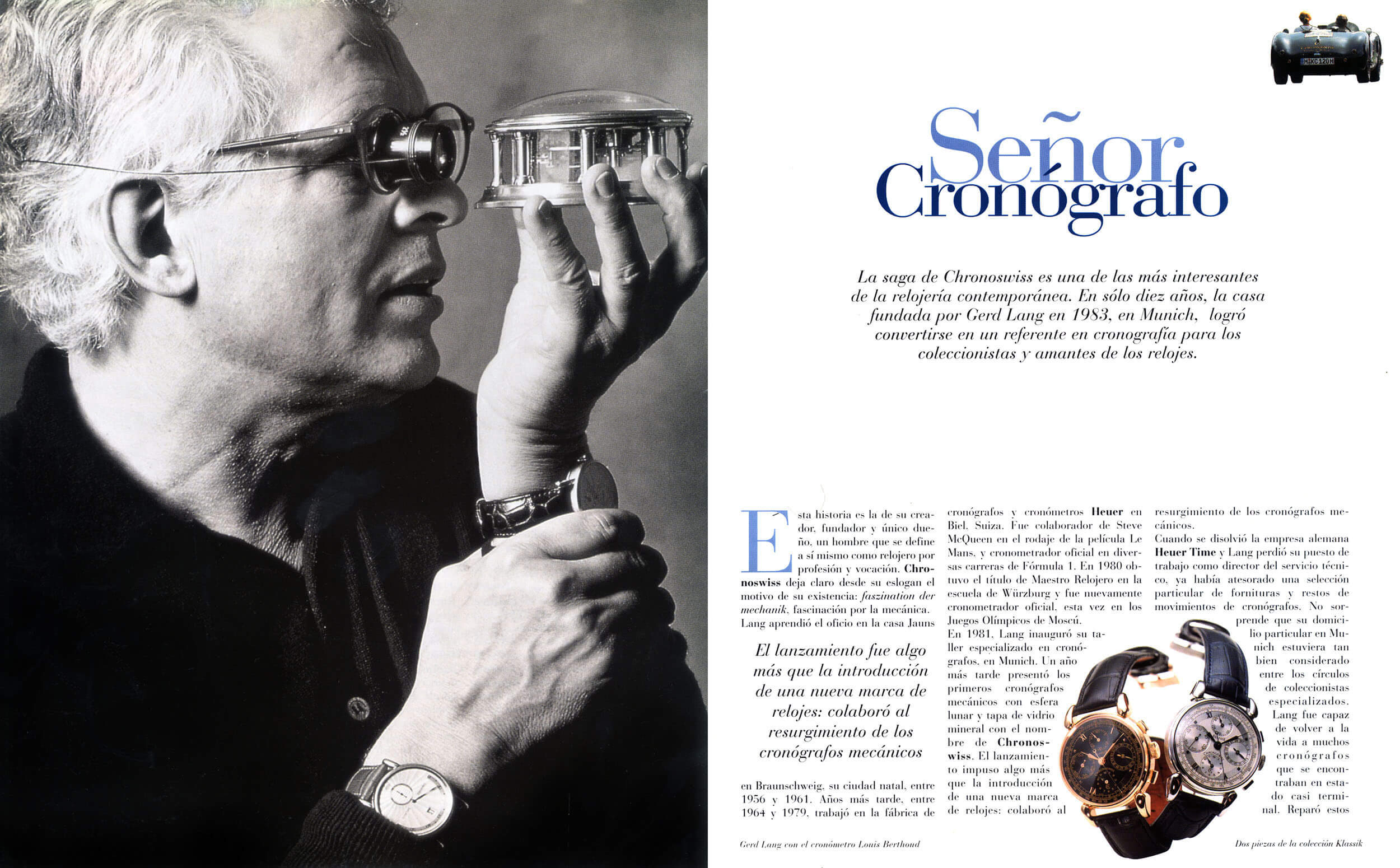 Editorial spread — 'Señor Cronógrafo', portrait feature